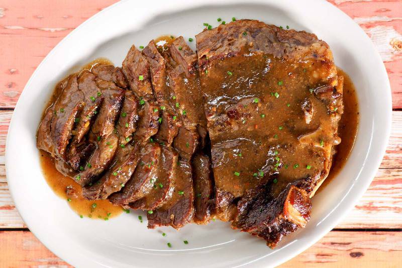 Classic slow-cooked pot roast.