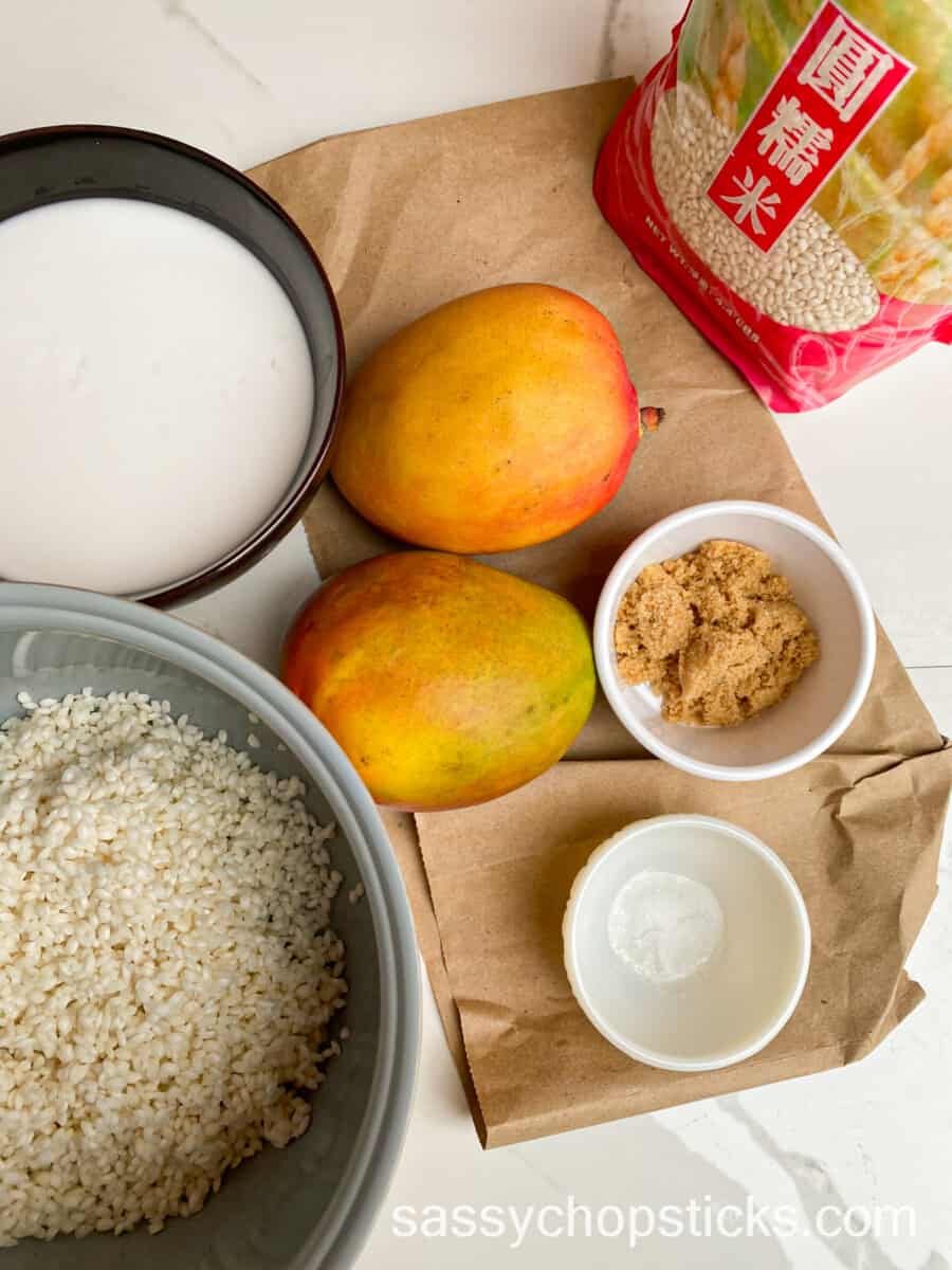 mango sticky rice ingredients