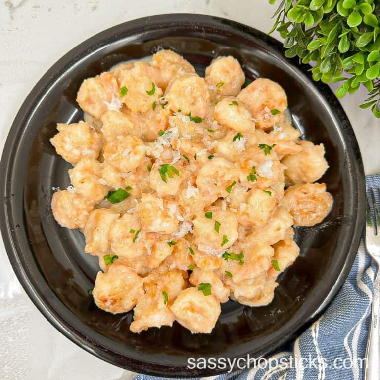 Creamy coconut shrimp buffet style