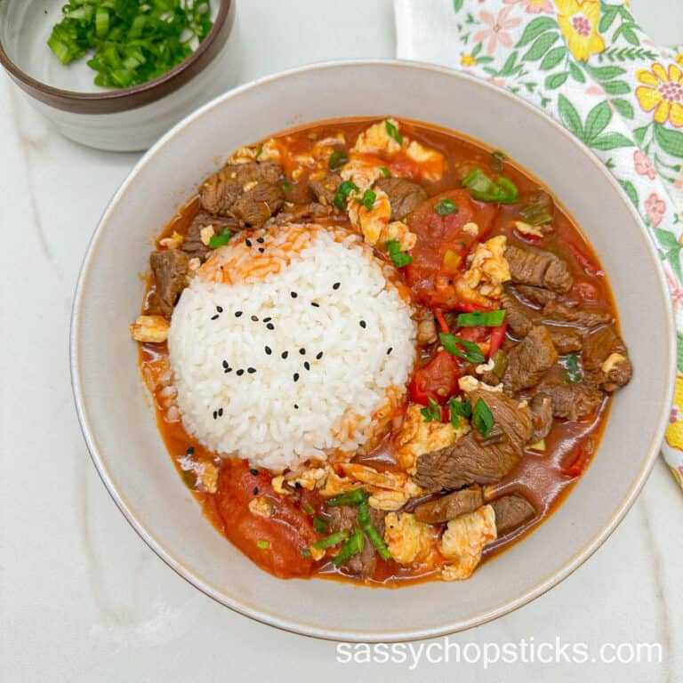 Chinese tomato beef egg recipe