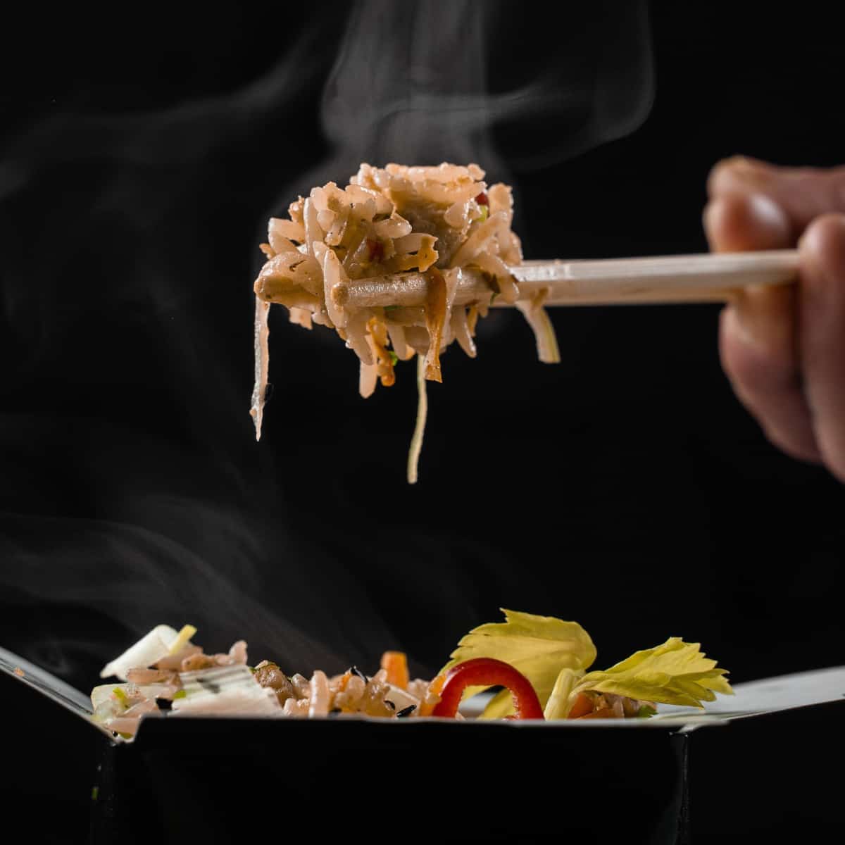 how to eat fried rice with chopsticks 2