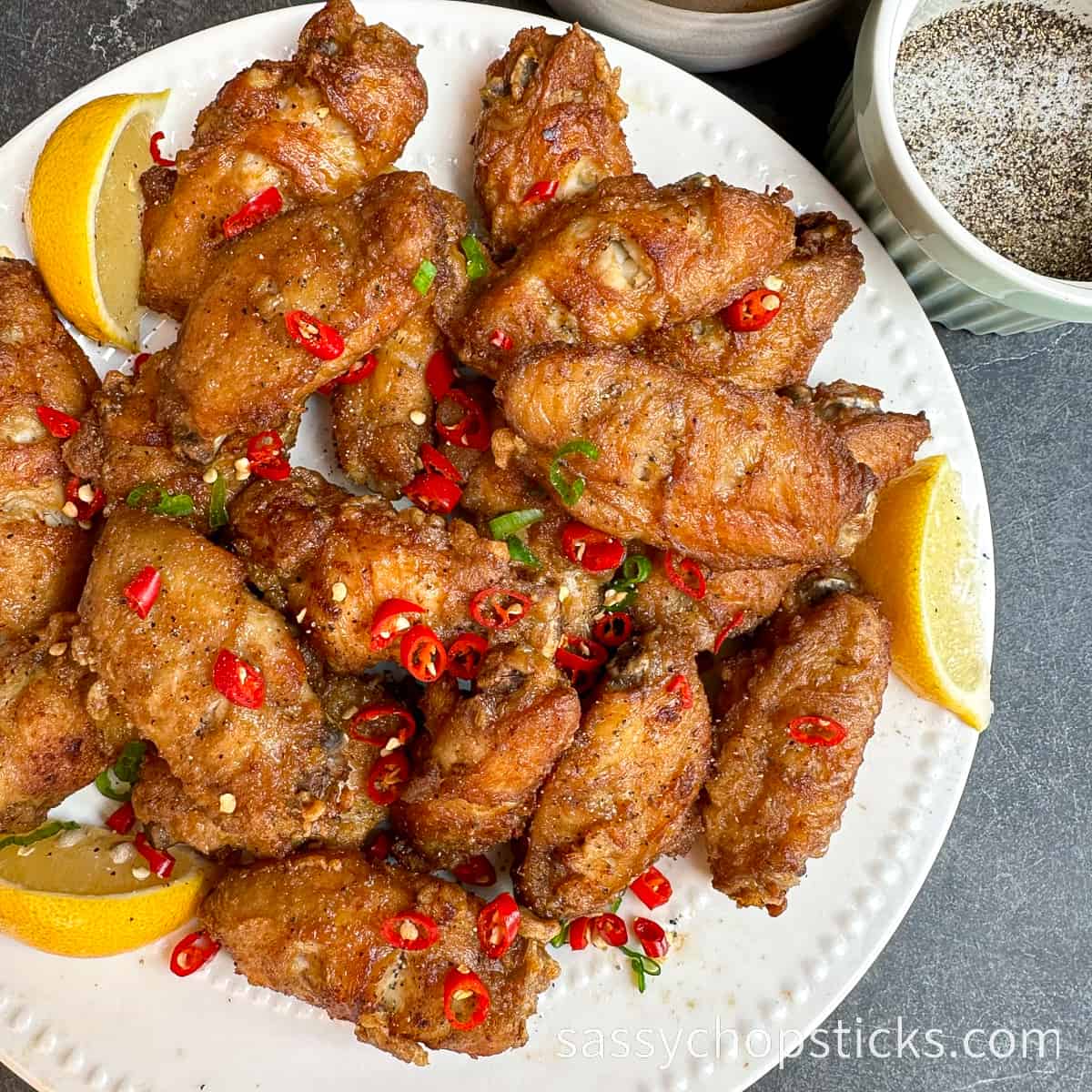 Mouth-Watering Chinese Salt And Pepper Chicken Wings - Sassy Chopsticks