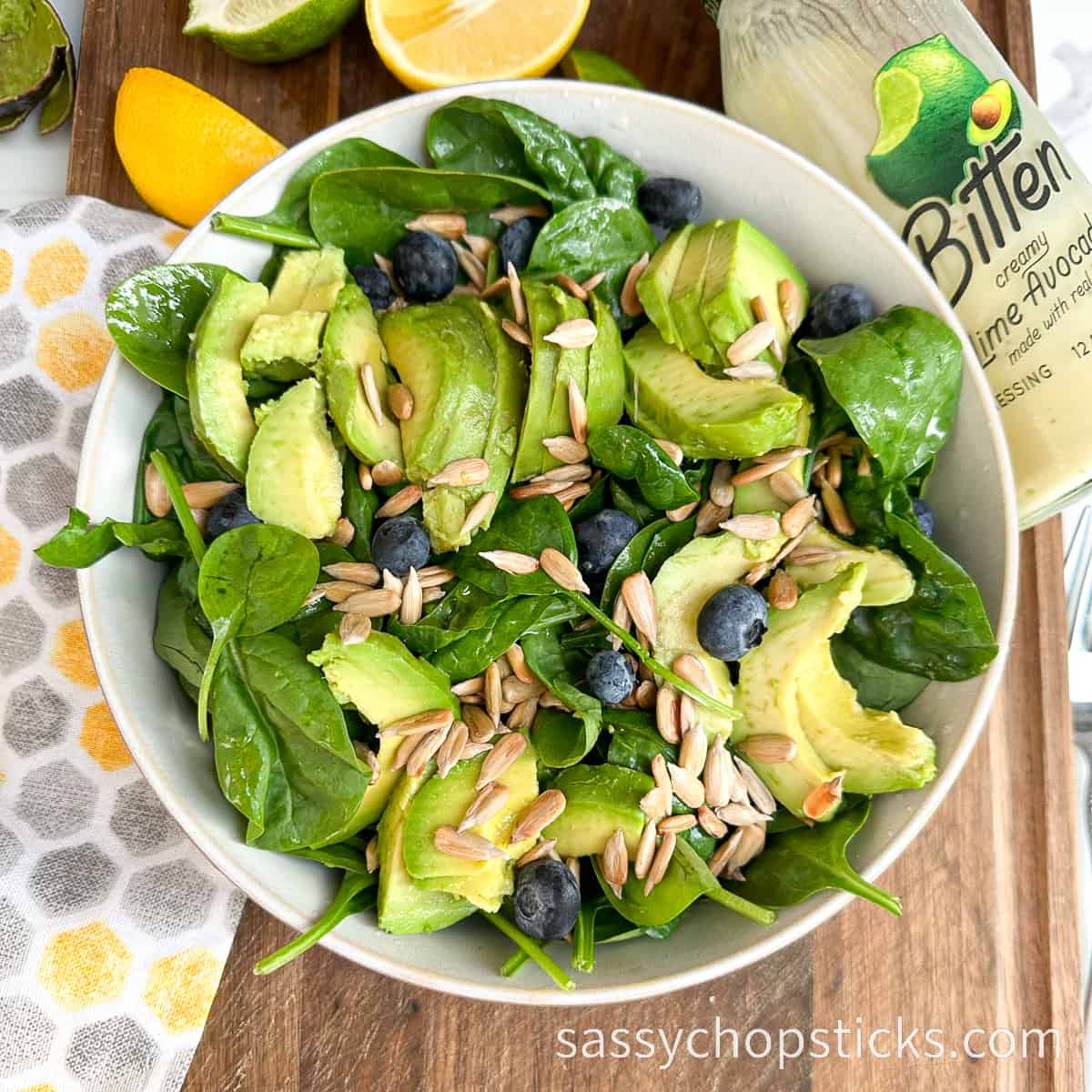 spinach avocado salad 2