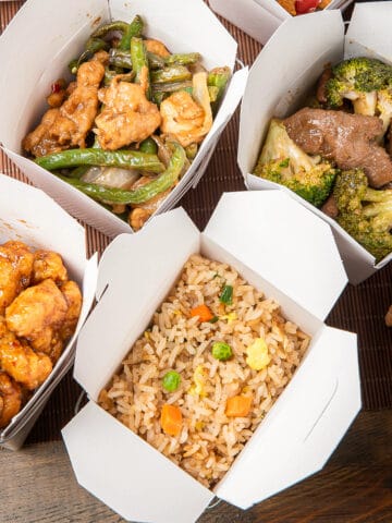 Chinese take out food