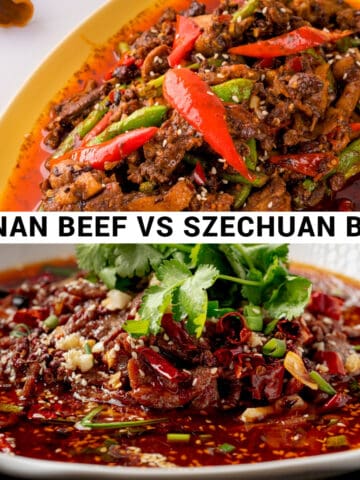 hunan beef vs szechuan beef