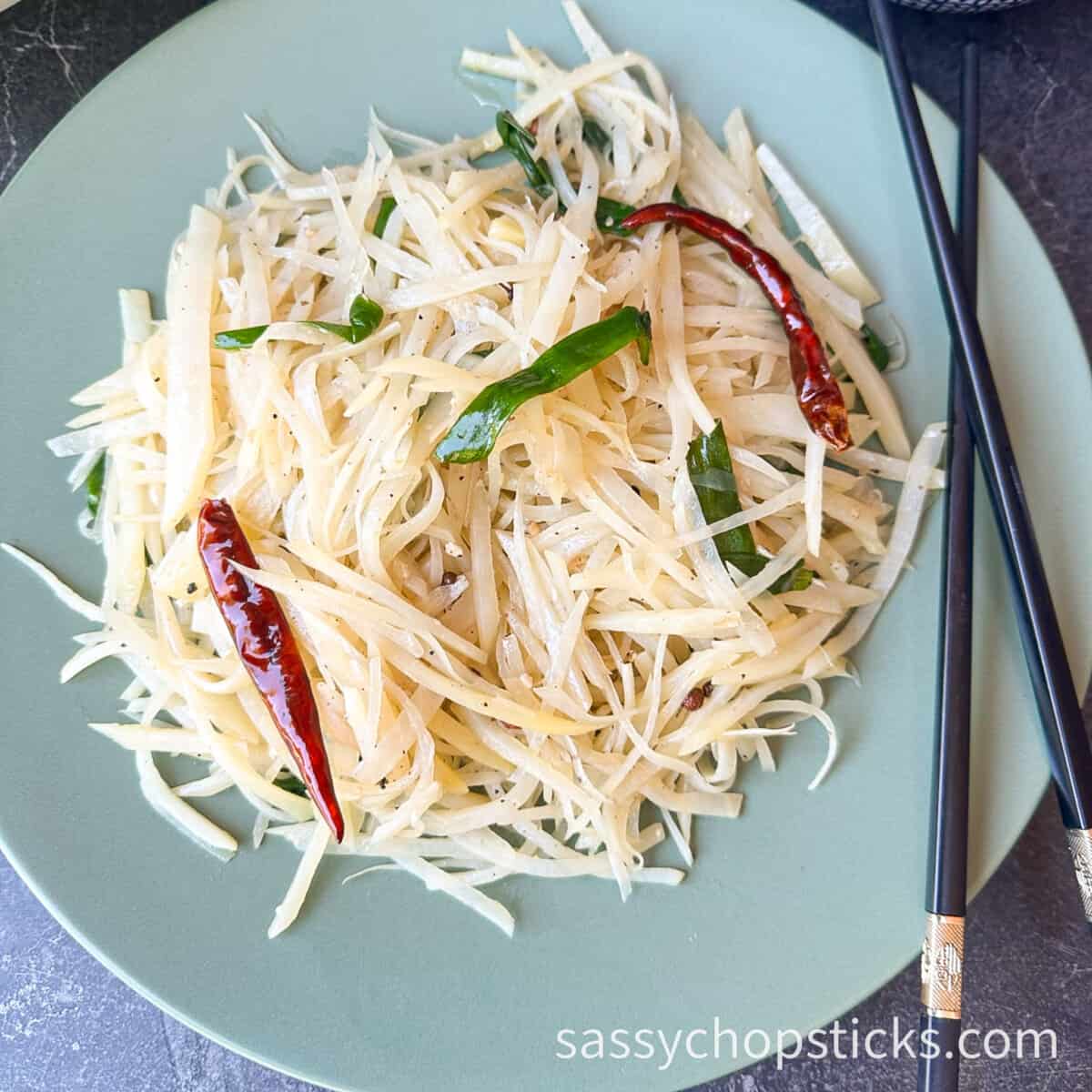 Spicy and Sour Shredded Potato - China Sichuan Food