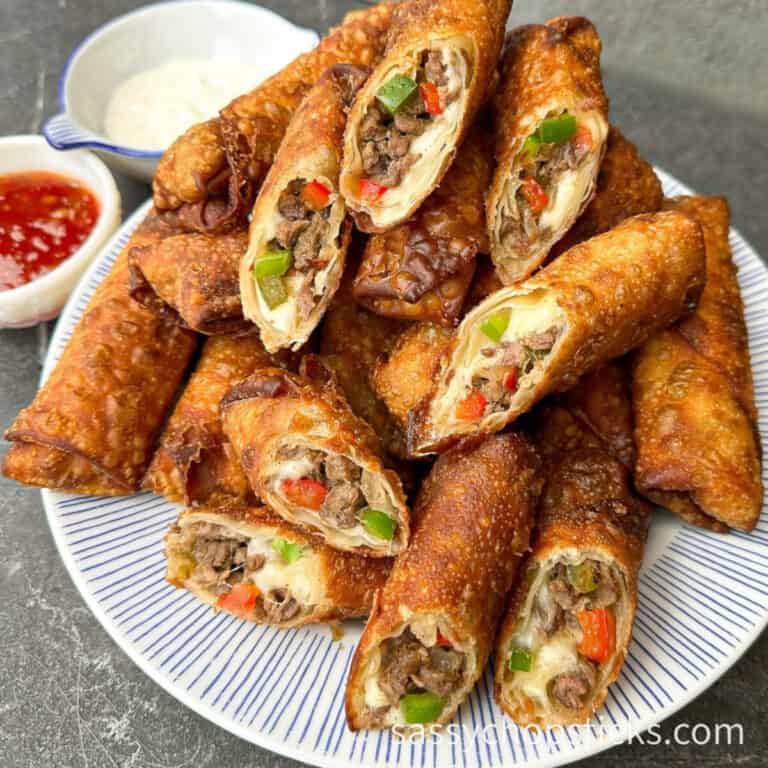 Philly cheesesteak egg rolls 1