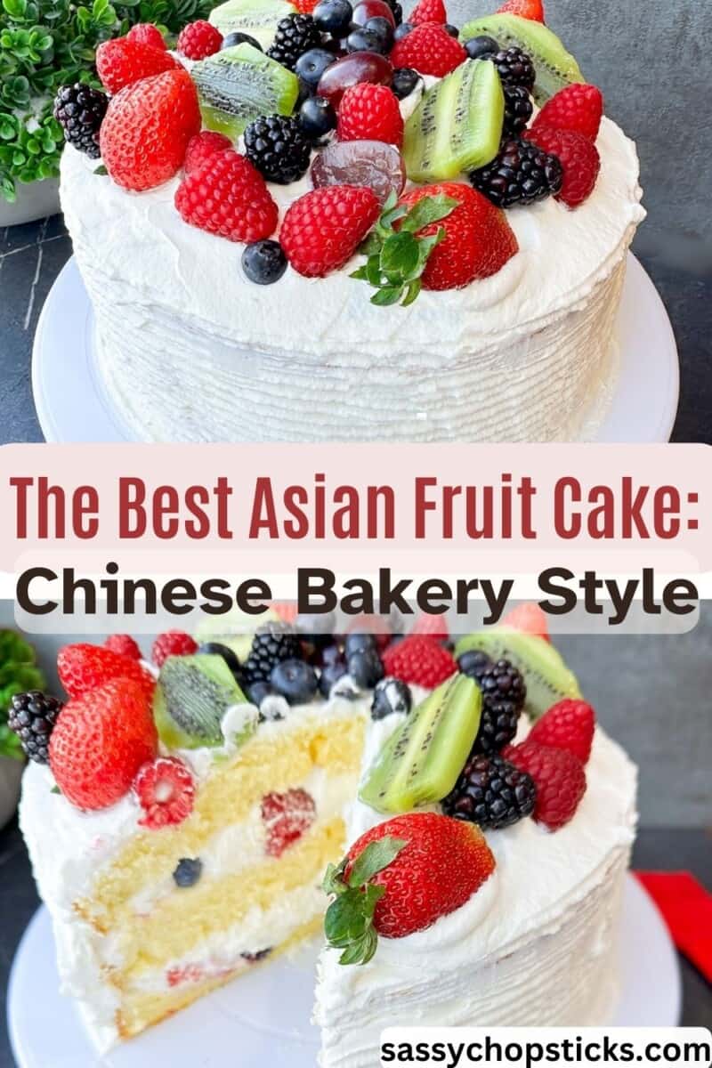The Best Asian Fruit Cake: Chinese Bakery Style - Sassy Chopsticks