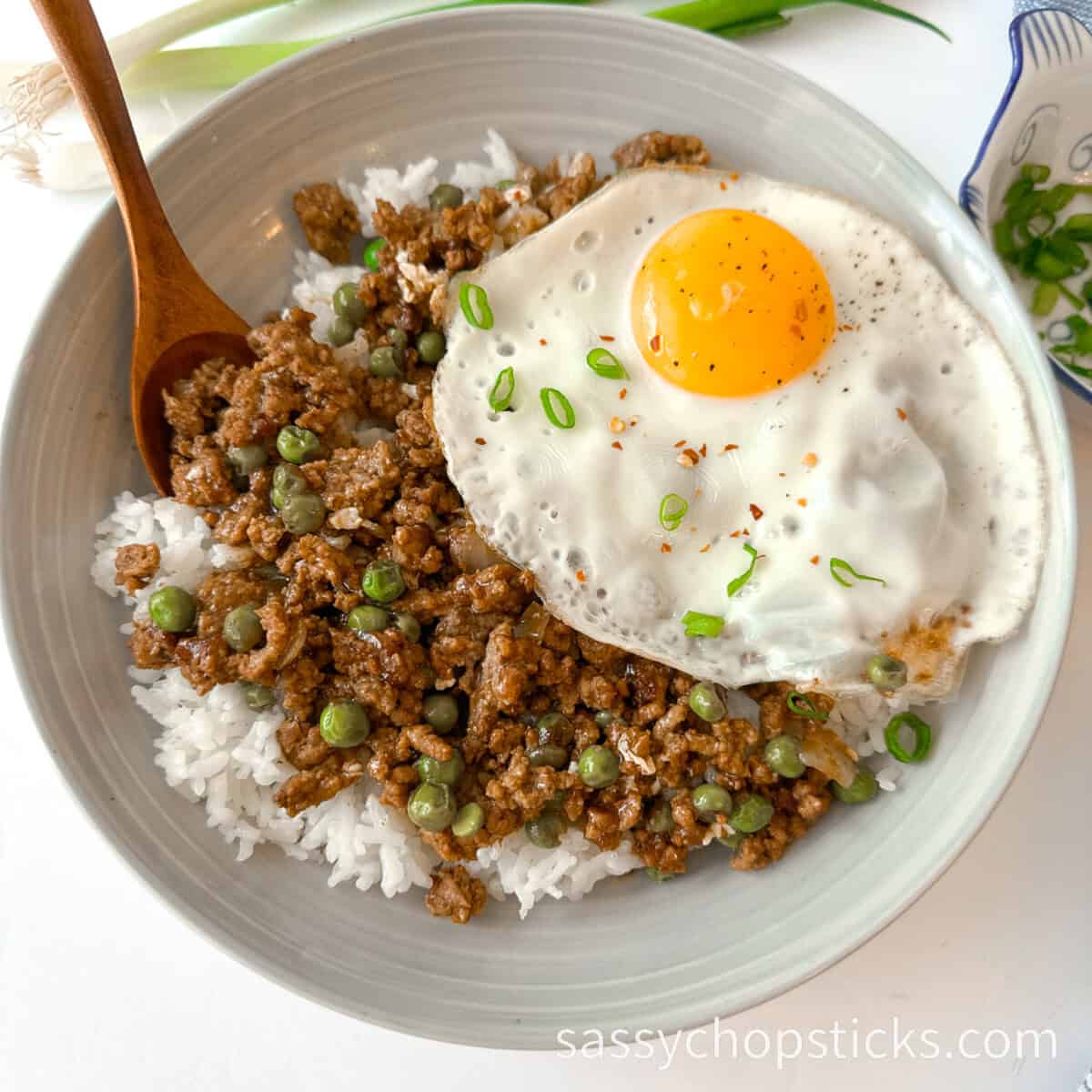 ground beef and eggs