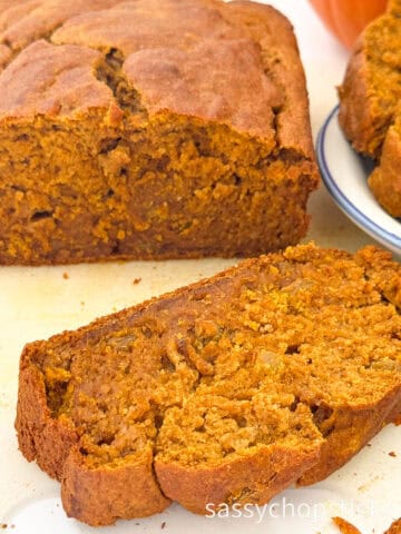 healthy pumpkin banana bread 1