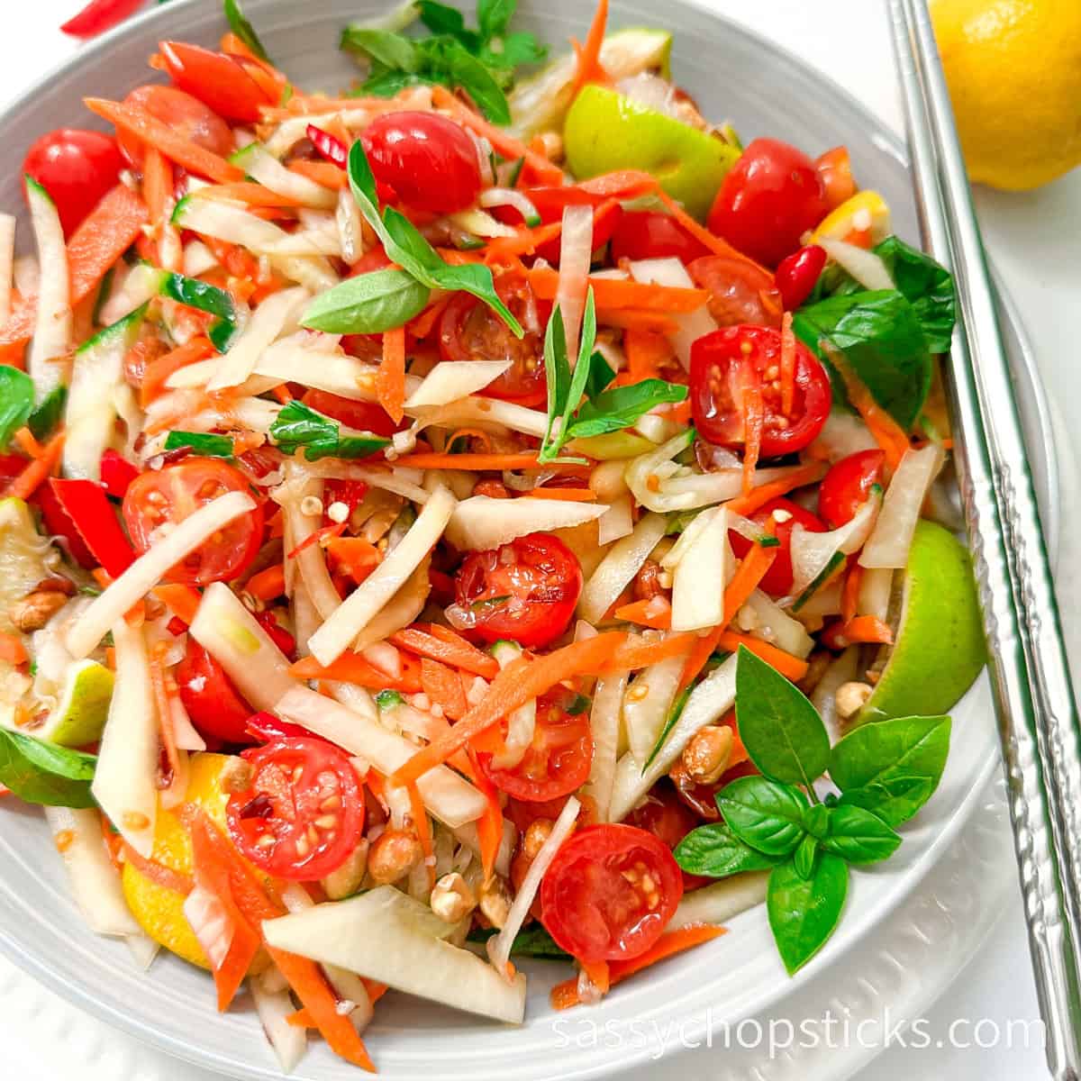 Vegan Vietnamese Papaya Salad Recipe Crisp Tangy Sassy Chopsticks