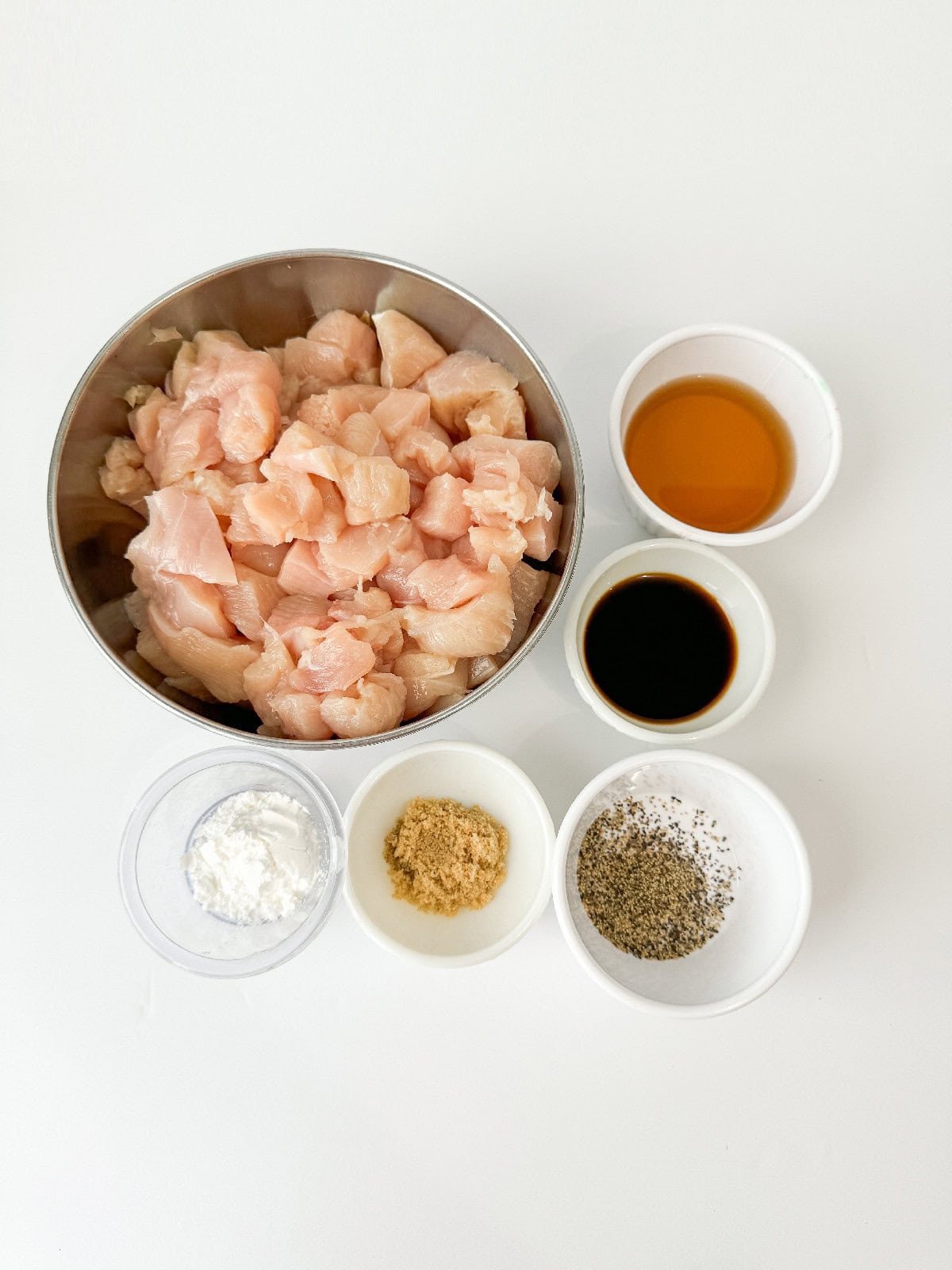 Chicken marinade ingredients.