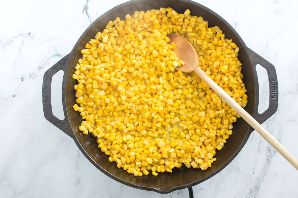 Honey Butter Skillet Corn cooking step 3.