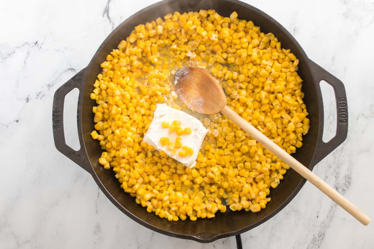 Honey Butter Skillet Corn cooking step 4.