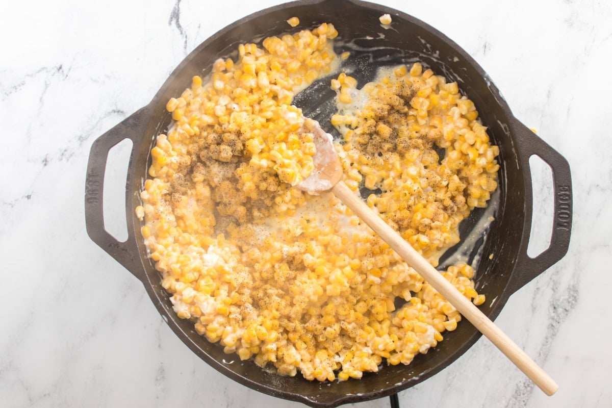 Honey Butter Skillet Corn cooking step 6.