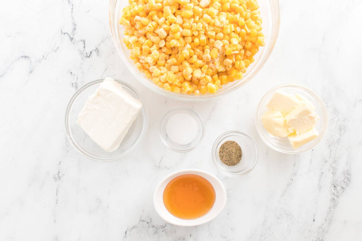 Honey butter skillet corn ingredients.