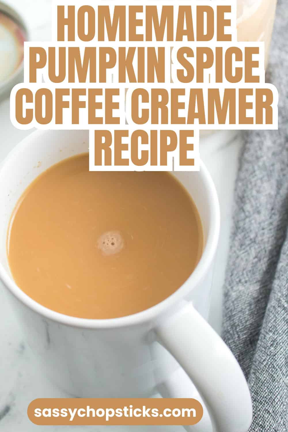 Pumpkin Spice Coffee Creamer pin.