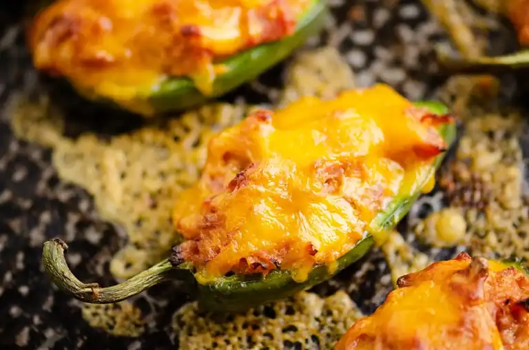 Cheesy BBQ Pork Jalapeno Poppers.