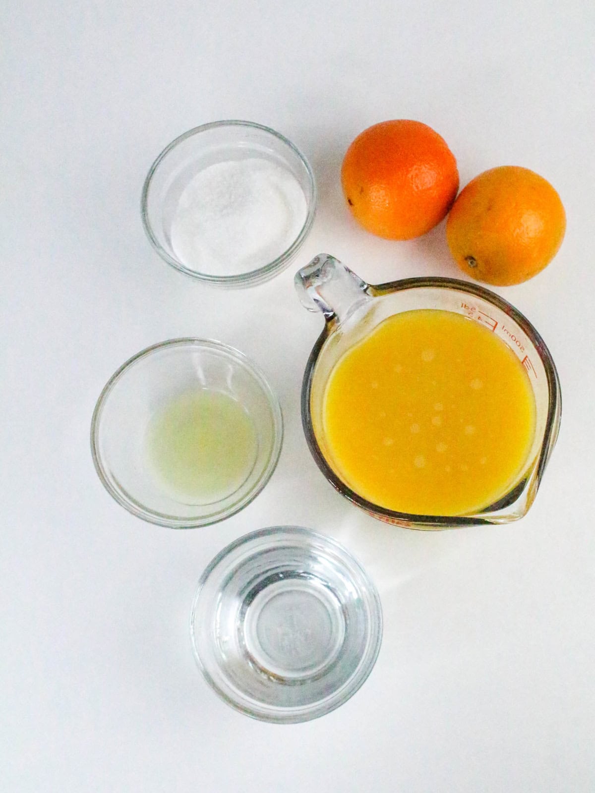 Orange Sorbet ingredients.