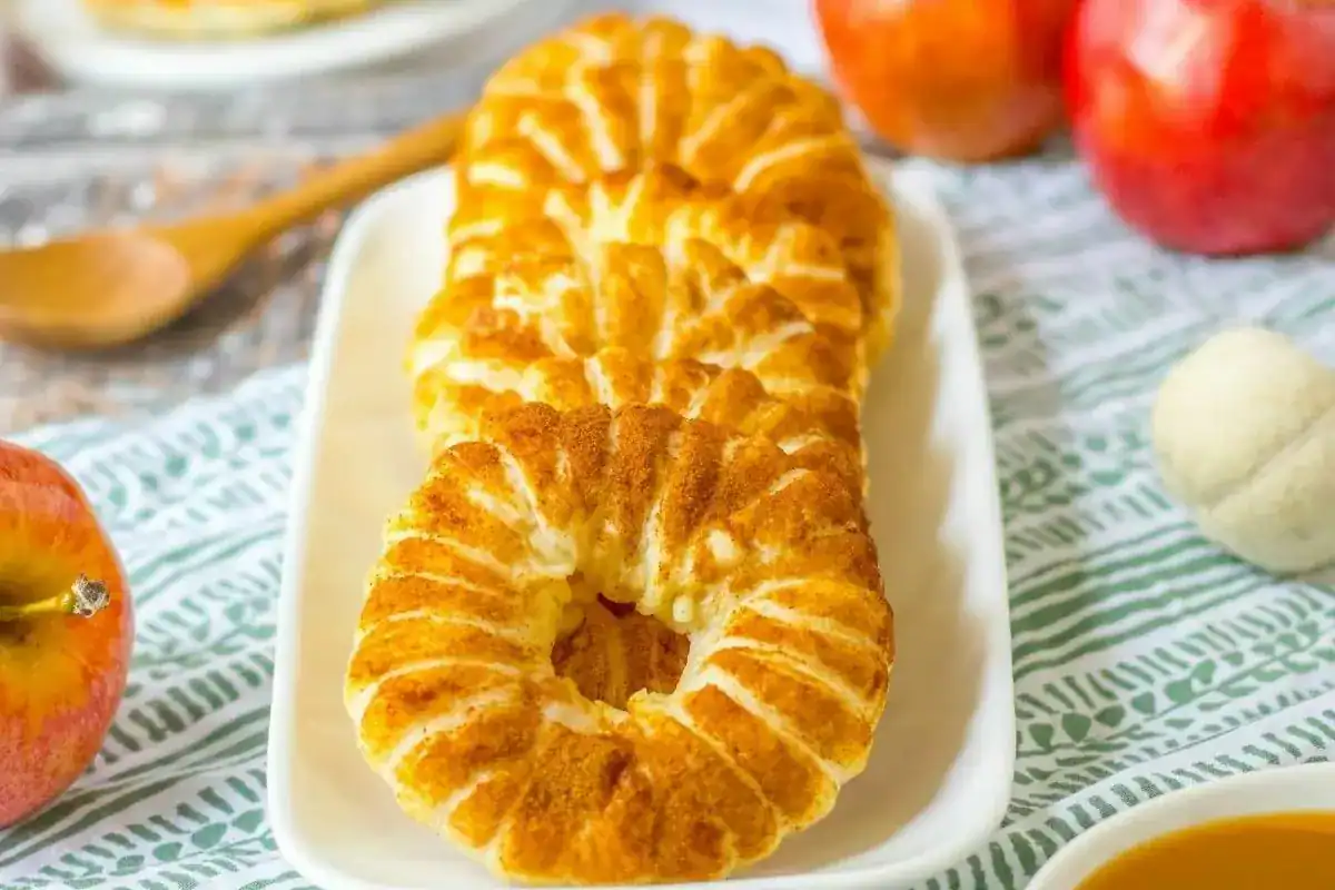 Puff pastry wrapped baked apple.