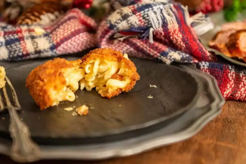 Deep-fried mac and cheese bites.
