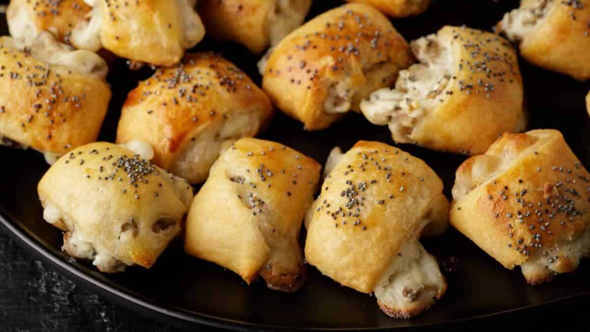 Easy crescent roll appetizer bites.