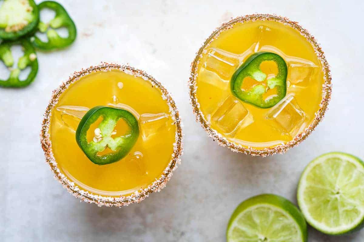 Bright and tangy passion fruit margarita.