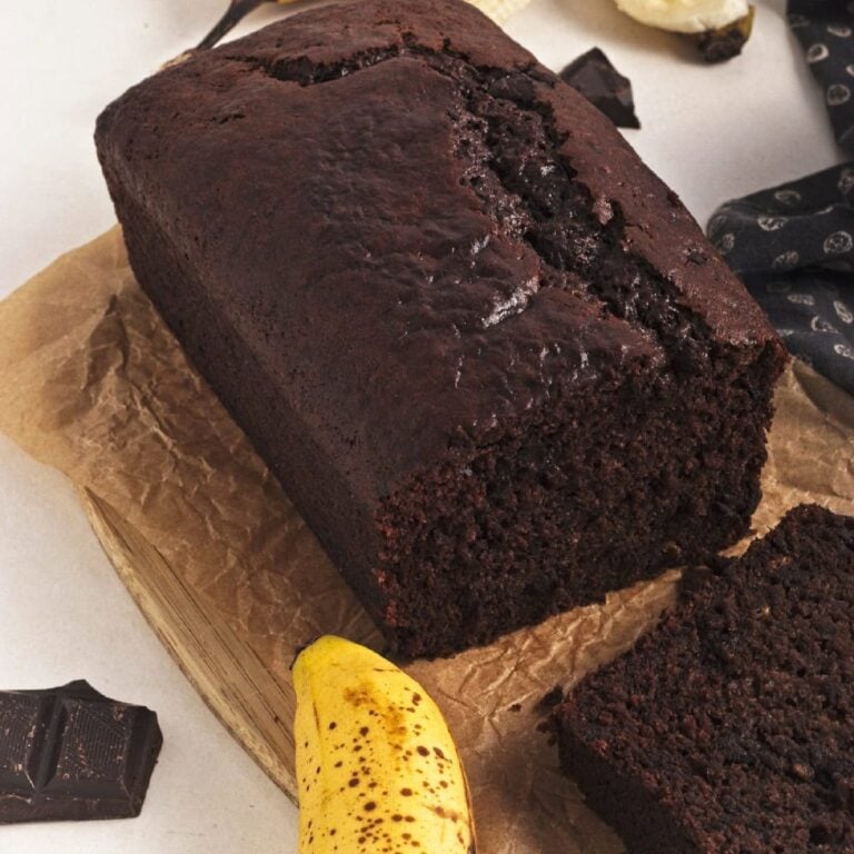 Soft and Moist Vegan Chocolate Banana Bread Recipe