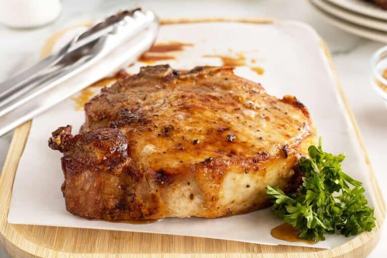 Crispy and tender pork chops made in the air fryer.