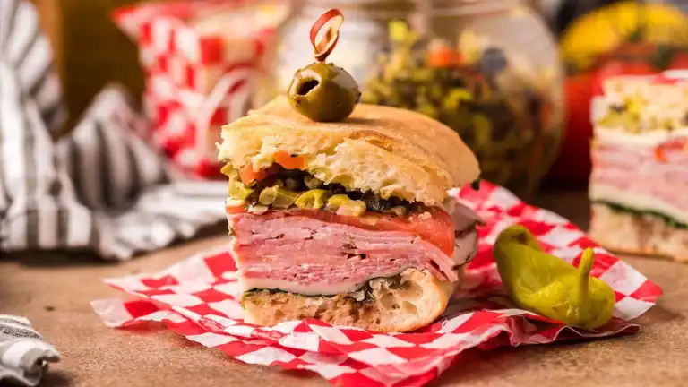 Pressed Italian sandwiches layered with meats and cheese.