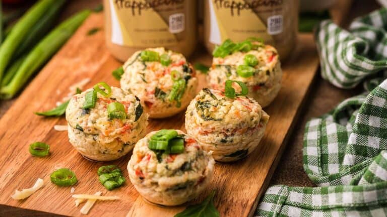 Soft, sous-vide-style egg bites with cheese.