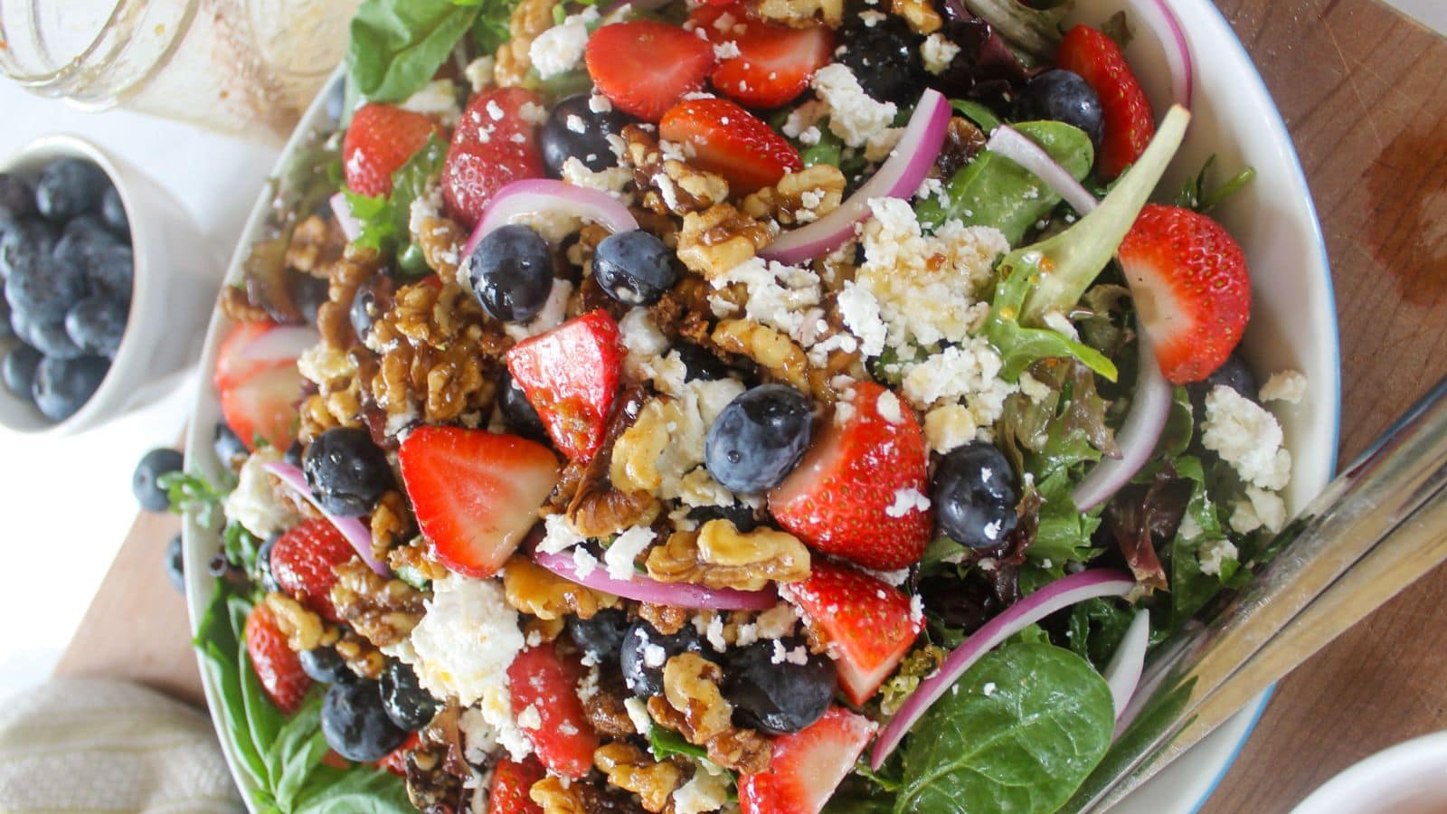 Strawberry blueberry salad with fresh berries and a light, refreshing mix.