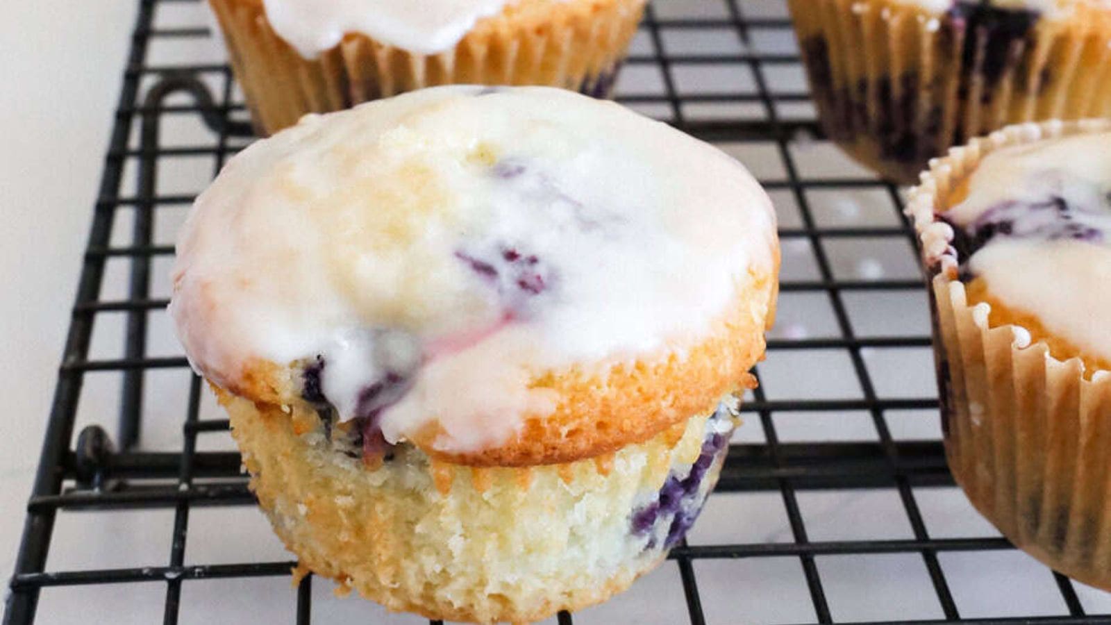 Lemon blueberry muffins baked fluffy with citrus flavor and juicy berries.