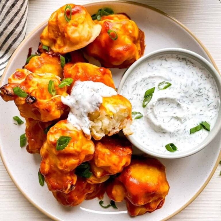 Crispy Oven-Baked Vegan Buffalo Cauliflower Wings