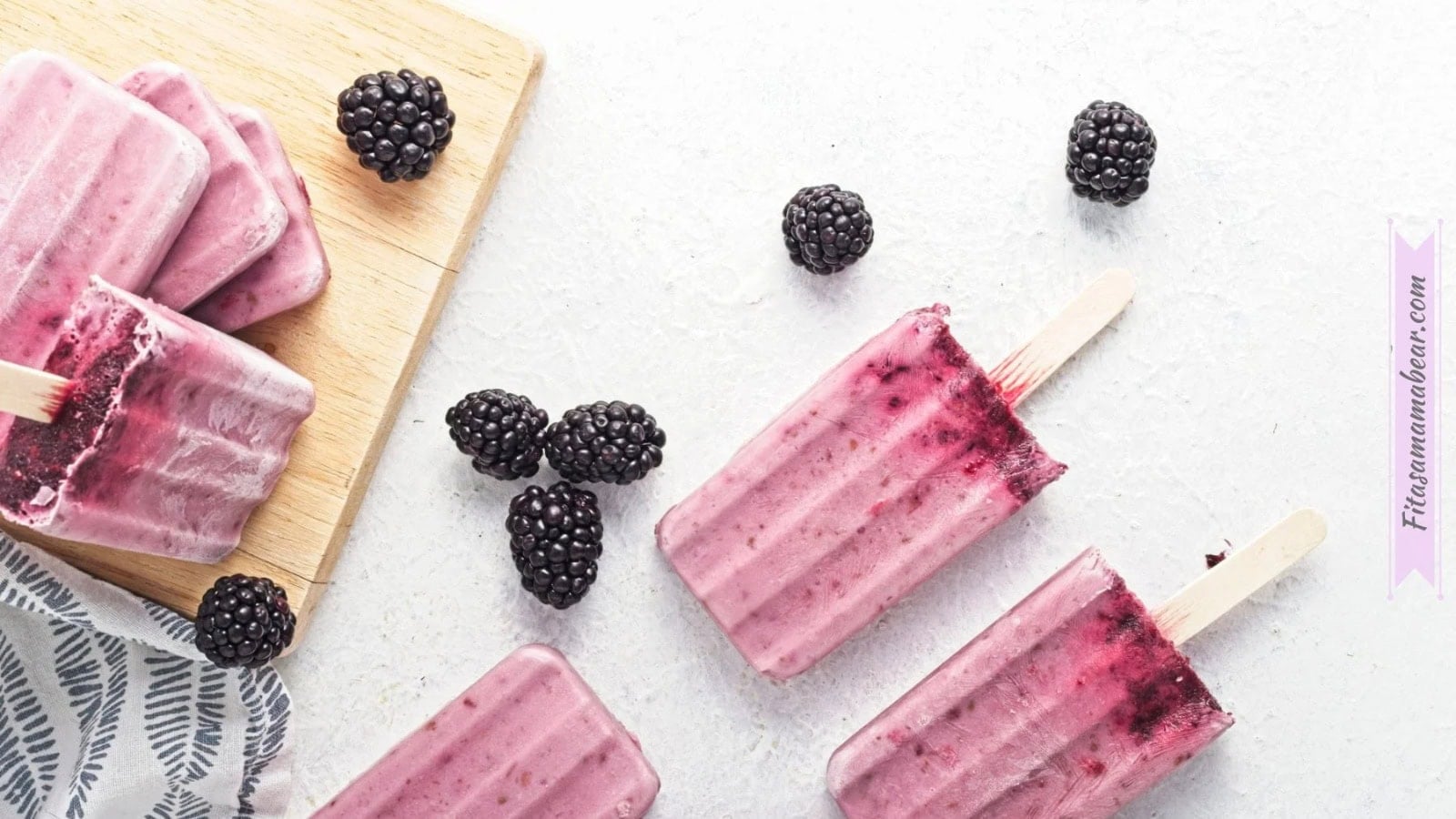 Creamy dairy-free blackberry popsicles made with fresh blackberries and coconut milk.