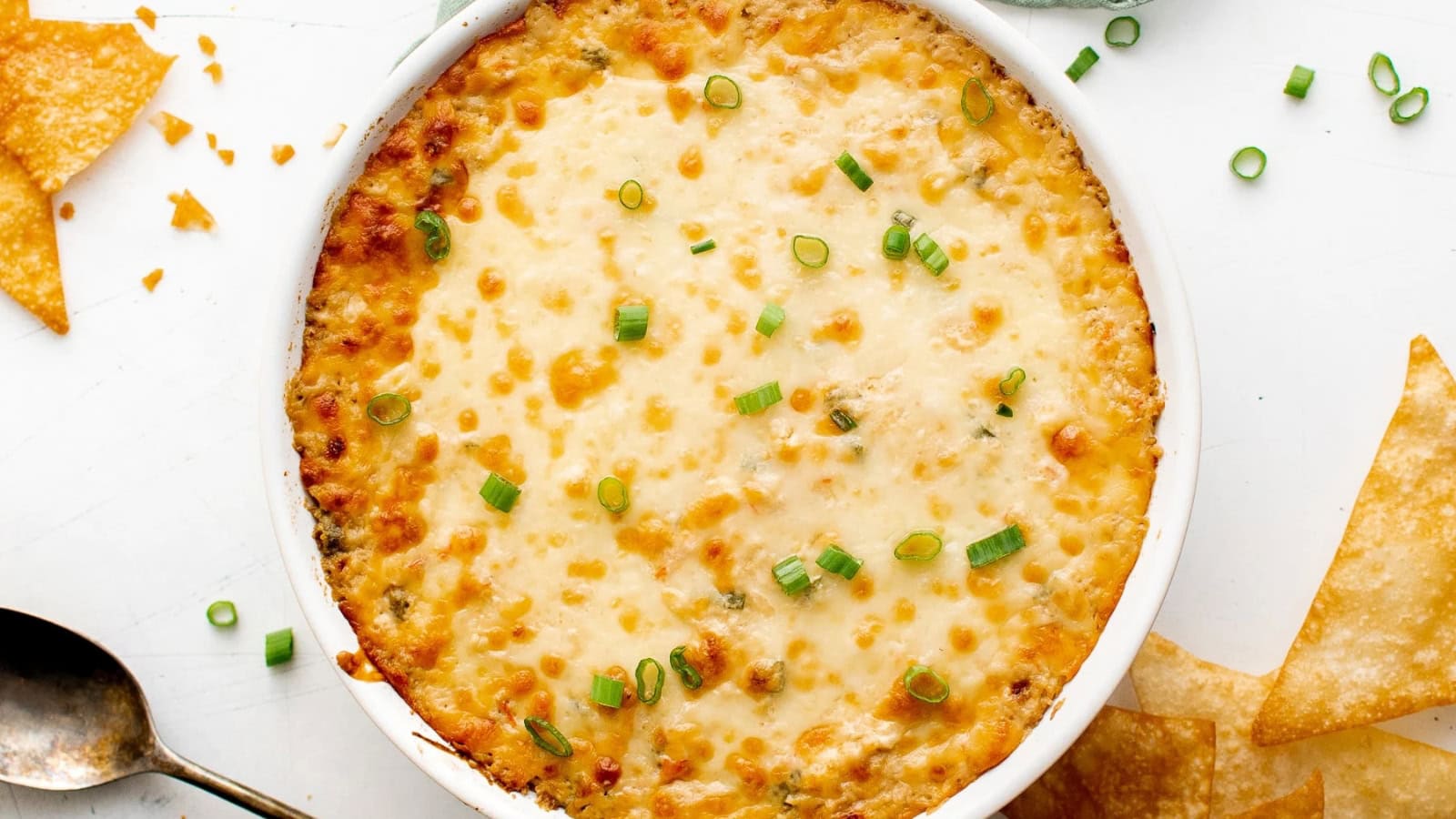 Creamy crab Rangoon dip served with crispy wonton chips.