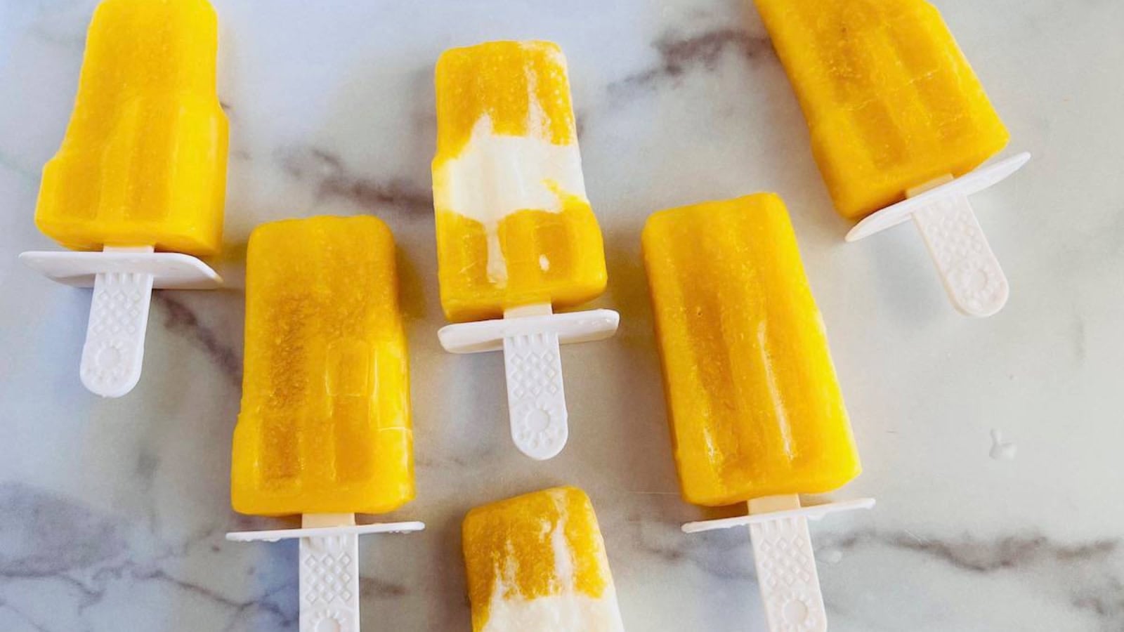 Refreshing mango popsicles made with ripe mangoes.