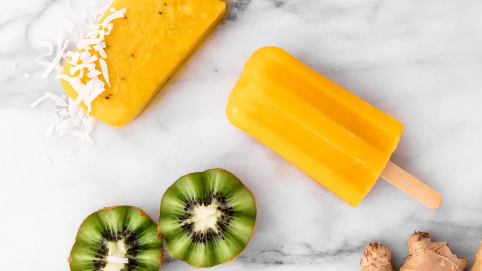 Homemade mango popsicles bursting with sweet tropical flavor.