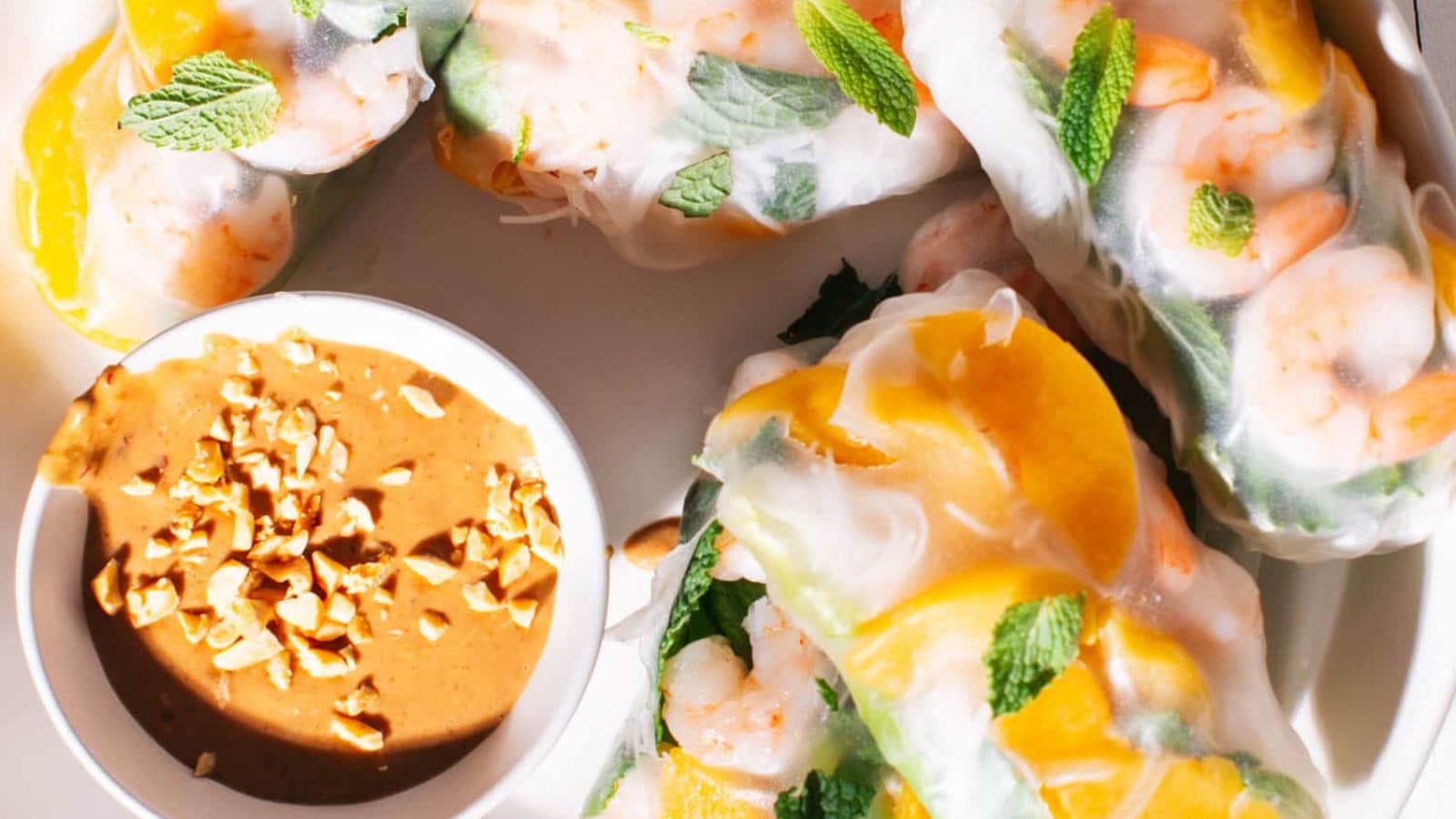 Crispy spring rolls filled with vegetables and savory filling.