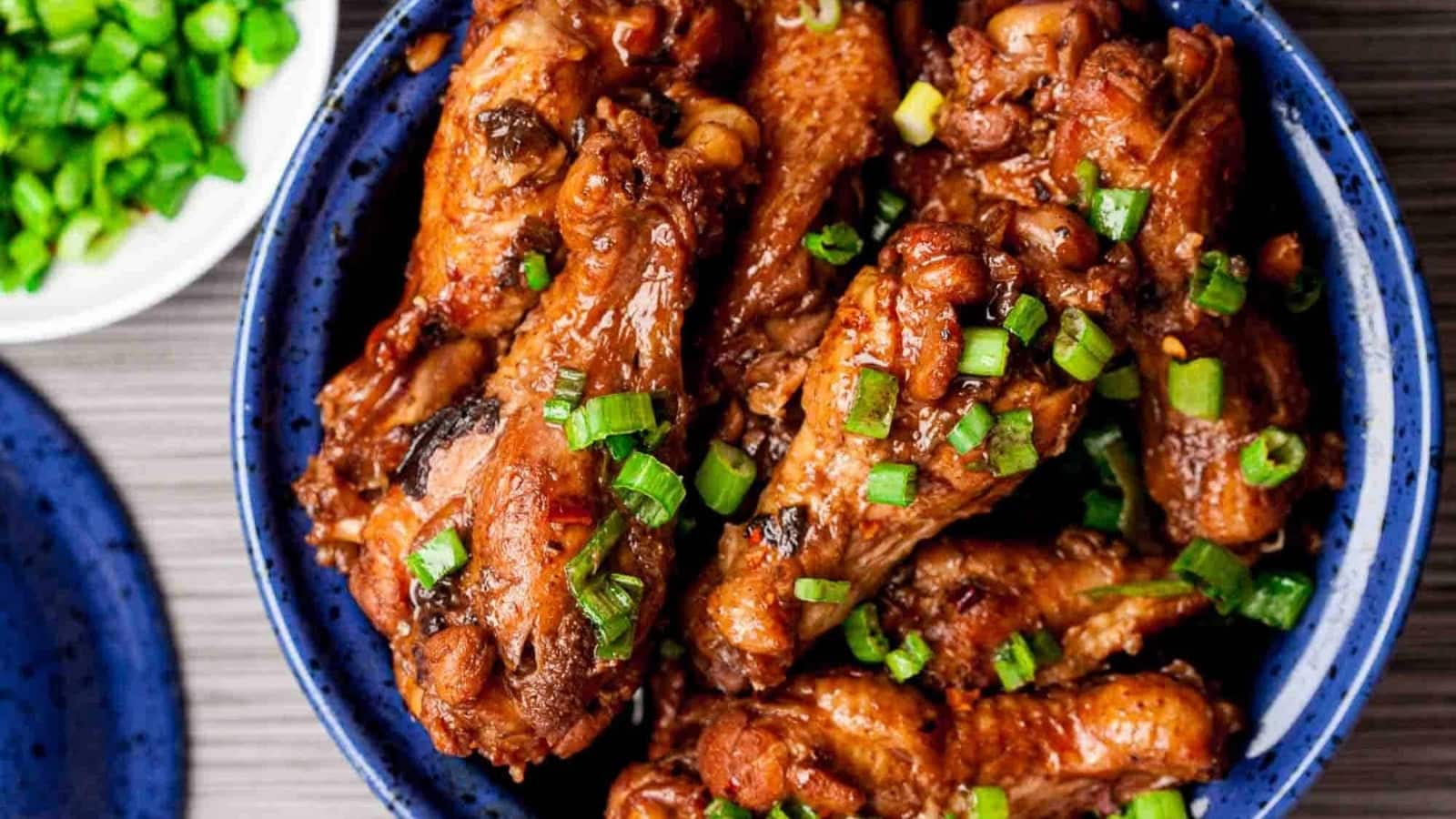 Crispy chicken wings coated in a flavorful Asian-inspired glaze.