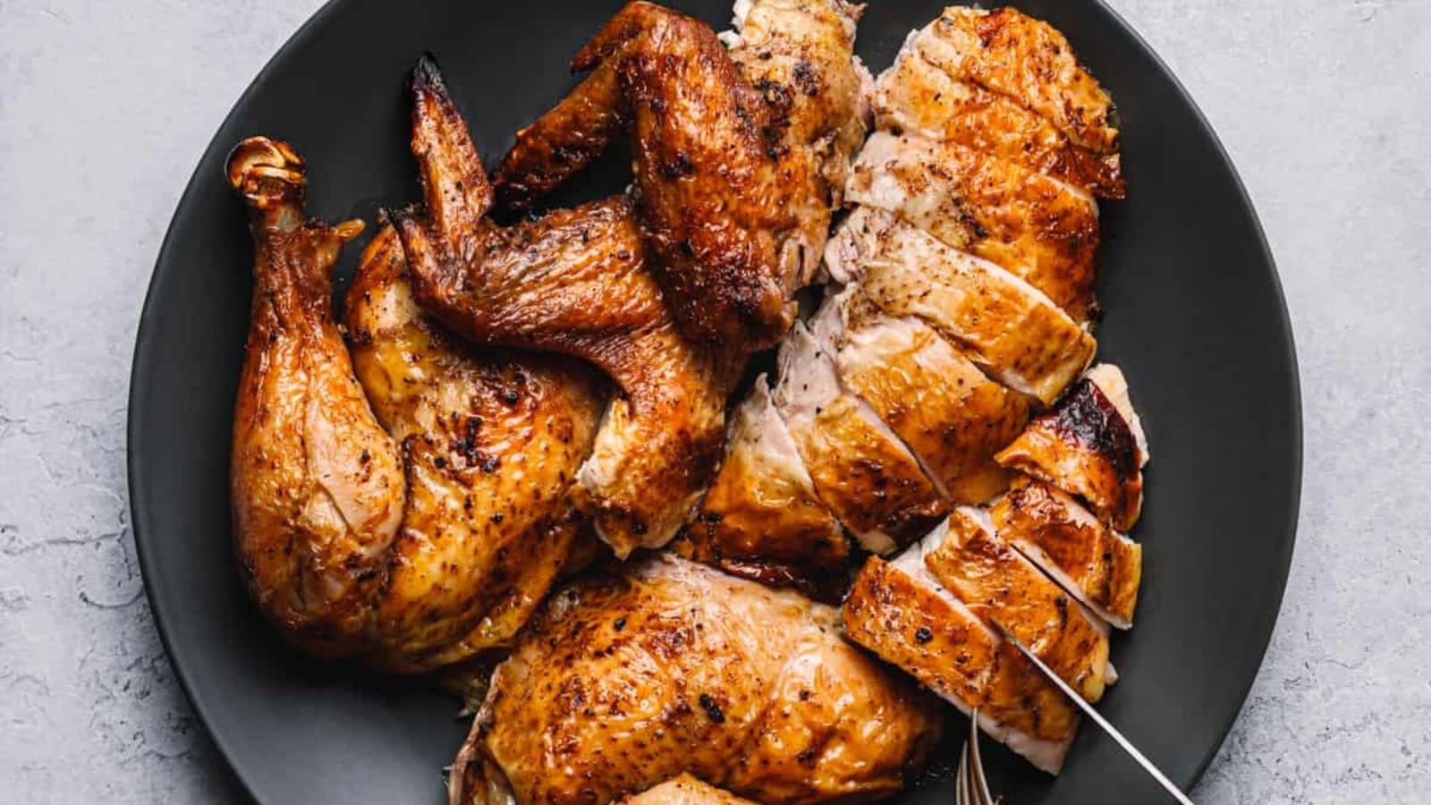 Chinese roasted chicken with crisp skin and flavorful seasoned meat.