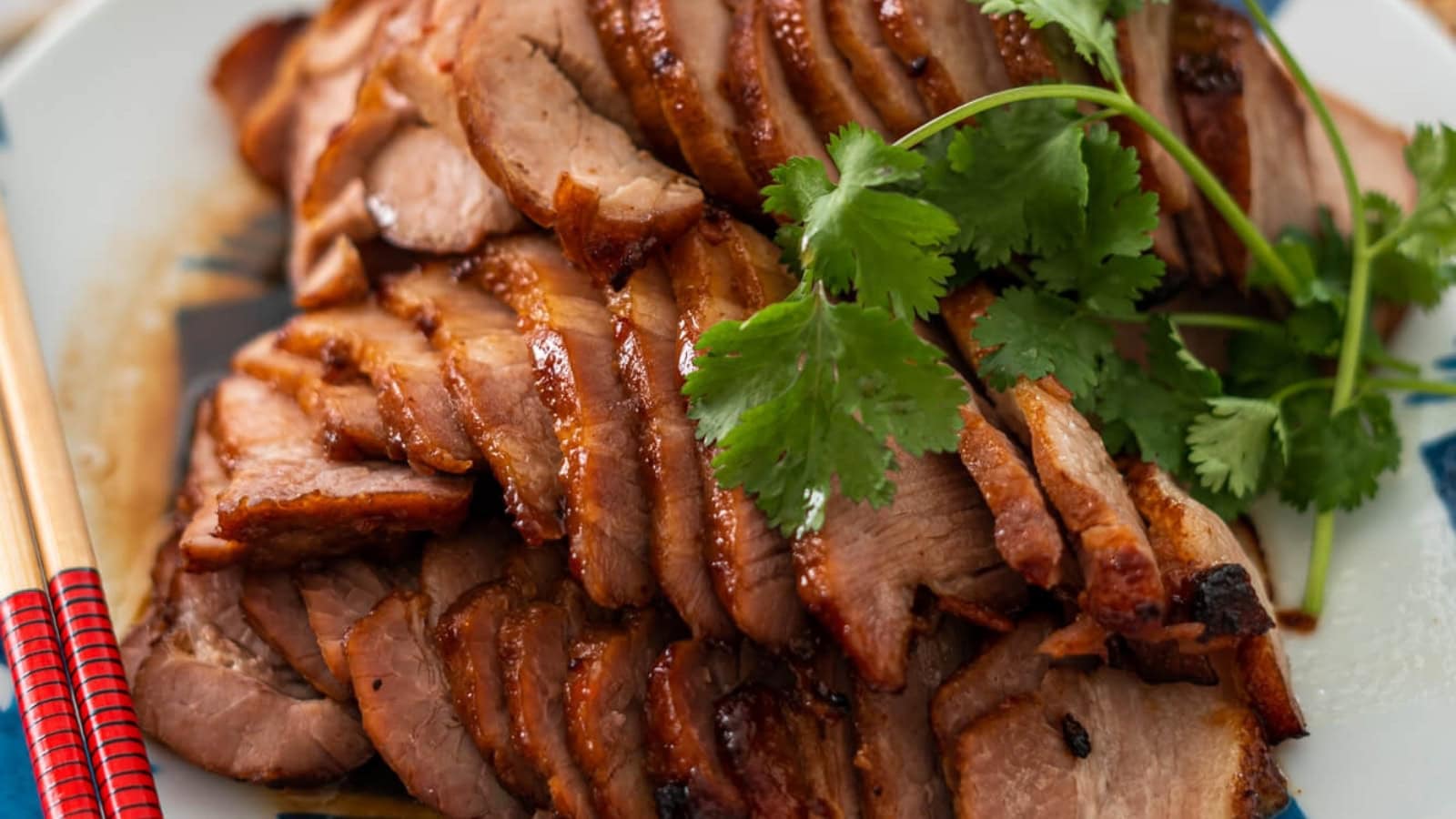 Air-fried char siu BBQ pork with a caramelized savory-sweet glaze.